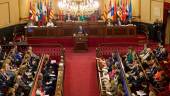 Pere Aragonès, presidente de la Generalitat de Catalunya, durante un debate tras la Comisión General de las Comunidades Autónomas. / Jesús Hellín / Europa Press