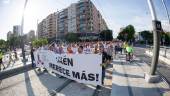 ARCHIVO. Cabecera de una manifestación de Jaén Merece Más en 2017.