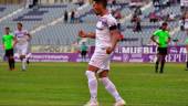 alegria. Javilillo celebra el gol marcado ante el Almería B.