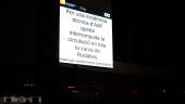 Pantalla en la estación de Fabra i Puig (Barcelona) donde avisa del corte en el servicio de Rodalies. / Lorena Sopena / Europa Press.