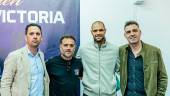 Manuel Medina, Pedro Díaz, Cristian Sanz y Fran Anera, en el Real Jaén-Atlético Malagueño.