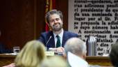 El secretario de Política Municipal y adjunto a la Secretaría de Organización del PSOE, Juanfran Serrano, en la comisión de investigación del Senado sobre el “caso Koldo”. / Jesús Hellín / Europa Press.