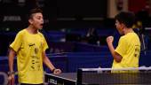 Antonio Ruiz y Jacobo Hervás celebran un punto.