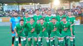 EQUIPO. Los jugadores titulares del Atlético Mancha Real en un partido.