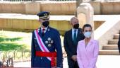 El rey Felipe VI y la reina Letizia, durante el desfile celebrado en Madrid.