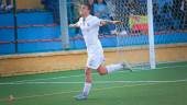 Iván Breñe celebra un gol durante su etapa en el Ceuta.