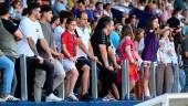 Aficionados del Real Jaén en el Estadio de La Victoria. /Juande Ortiz.
