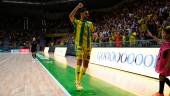 Eloy Rojas celebra el gol ante el Movistar, ya con la camiseta del Jaén Paraíso Interior. Juande Ortiz.