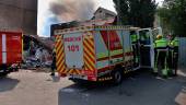 Equipos de bomberos ucranianos desplegados ante un ataque ruso con drones. / Europa Press. 