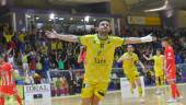 GOL EN LA COPA DEL REY. Dani Martín celebra el tanto logrado ante el Jimbee Cartagena y que supuso la clasificación para la Final Four.