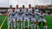 Equipo del Real Jaén que salió de principio al campo del Torreperogil. / Real Jaén. 