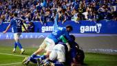 Los jugadores del Real Oviedo celebra el gol de Portillo frente al CD Mirandés. / AFP7 / Europa Press.