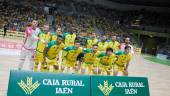 Alineación del Jaén Paraíso Interior ante el Jimbee Cartagena