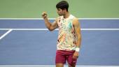 El tenista español Carlos Alcaraz celebra una victoria en el US Open 2023. / Jean Catuffe / Dppi / Afp7 / Europa Press.