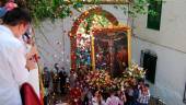 La imagen del Cristo de Chircales en su entrada a la ermita.