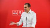 Juan Latorre, en la rueda de prensa. / PSOE de Jaén. 