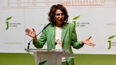 La vicepresidenta primera del Gobierno y ministra de Hacienda, María Jesús Montero, en la Diputación de Jaén. / Juan de Dios Ortiz / Europa Press.