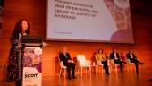 Ana Laura Ortega, oncóloga jiennense y presidenta de la SAOM, en la inauguración del congreso. / SAOM.