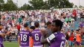 El Real Jaén celebra con los aficionados el partido. / Jason Moyano / Diario JAÉN. 
