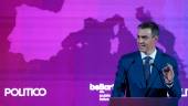 El presidente del Gobierno, Pedro Sánchez, interviene durante el European Pulse Forum 2026. / David Zorrakino / Europa Press.