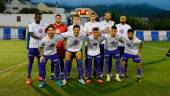 FORMACIÓN. Alineación del Real Jaén en el Estadio Municipal “Banderas” de Fuensanta de Martos.