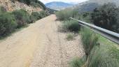 DESPERFECTOS. Tramo del “Camino del Paredón” sin asfaltar y que presenta baches y zonas de maleza.