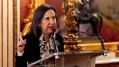 La ministra de Defensa, Margarita Robles, durante la entrega el Premio Extraordinario de Defensa al exministro y alto representante de la UE para Asuntos Exteriores. Archivo. / Eduardo Parra / Europa Press.