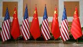 Imagen de archivo de banderas de China y Estados Unidos. / Xinhua / Contacto / Europa Press. 