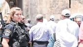 DE ARCHIVO. Foto de una agente de Policía en la Ciudad Vieja de Jerusalén. 