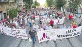 PROTESTA. Manifestación de Jaén Merece Más en la capital jiennense para luchar contra la despoblación de la provincia.