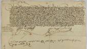 Carta firmada por los Reyes Católicos.