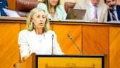 Rocío Hernández en el Parlamento de Andalucía.
