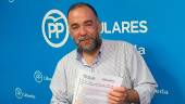 ECONOMÍA. Gerardo Ruiz del Moral, en su comparecencia en la sede del Partido Popular.