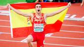 Mariano García, tras ganar el oro en los 800 metros del Europeo de Munich, este verano. / Europa Press.