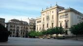 Imagen de archivo del Ayuntamiento de Jaén, en la plaza de Santa María. 