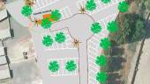 Vista de parte del plano del aparcamiento que se construirá junto a la Comisaría de Policía Local