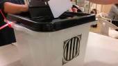 Urna de votación del referéndum del 1-O.
