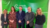 María del Carmen Ángulo, Lourdes Martínez, Antonio Ruano, Manuel Fernández y Elena González, en el acto. / Juanfran Paredes / Diario JAÉN. 