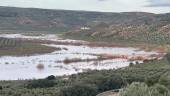 La crecida del embalse del Giribaile hace que el cauce del río Guadalimar desaparezca, al igual que está desapareciendo bajo las aguas el Puente Ariza, obra del arquitecto renacentista Andrés de Vandelvira. / Miguel Ángel Vega / Diario JAÉN.