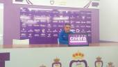 ENTRENADOR. Jaime Pérez, durante la comparecencia ante los medios previa al encuentro ante el Vélez CF.