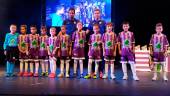 conjunto. Jugadores y cuadro técnico del equipo benjamín C del Atlético Jaén.