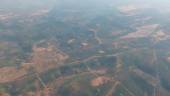 Imagen aérea del incendio declarado en Montizón. / Plan Infoca. 