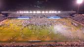 Invasión de campo en La Victoria tras el ascenso del Real Jaén a 2 RFEF. / Diario JAÉN. 
