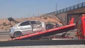 Imagen del coche tras el accidente. / Diario JAÉN.