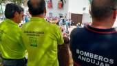 Miembros del Plan Cerro 2023 durante la procesión de la Virgen de la Cabeza / Emergencias 112.