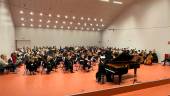 Imagen de un momento de la interpretación de la Orquesta Sinfónica del Conservatorio Superior de Música de Jaén. / Ana Lechuga / Diario JAÉN.
