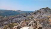 Estado del paraje “Peñón del Tamujar”, esta tarde. / Infoca.