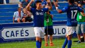 GOL.Joan Grasa celebra uno de los cuatro tantos marcados esta temporada.