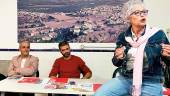 Elena Víboras interviene en el encuentro de La Rábita. 