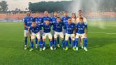 La alineación inicial del Linares Deportivo frente al CD Estepona en su comienzo en la Liga. / Linares Deportivo. 